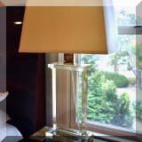 DL01. Pair of glass lamps. 31”h 
